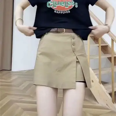 Women's High Waist Washable Cotton Shorts Black