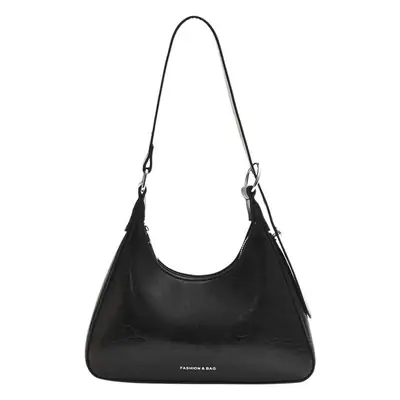 Women's Black Cracked Shoulder Bag 2023