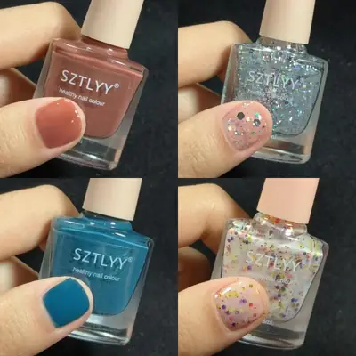 Sztly Nail Polish Multi Colors Tearable Water Based