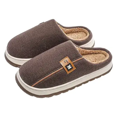 Elderly Men's Cotton Slippers for Autumn and Winter 2026 New Indoor Home Warm Fleece Non-Slip Slippers for Men in Winter