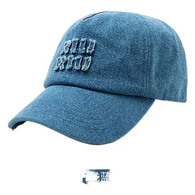 New Letter RIU Blue Baseball Cap Denim Retro Sun Hat