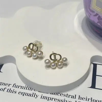 Pearl Earrings for Women Luxury Gold 925 Silver