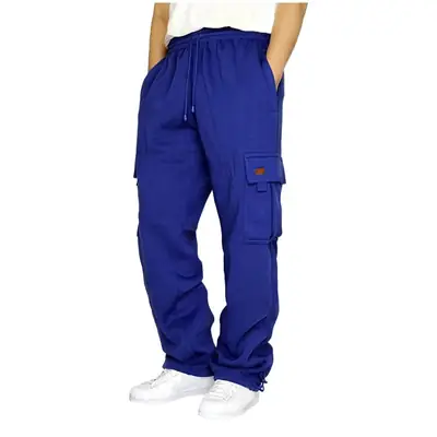 Men Fleece Lined Cargo Pants Grey 7 Colors 8 Sizes