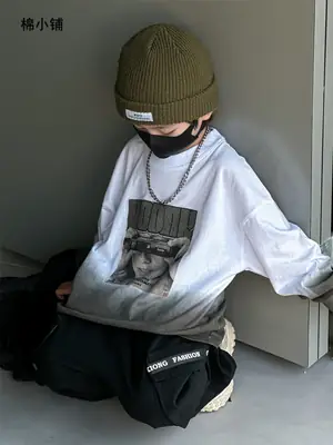Boys Printed T-Shirt 2025 Autumn Graphic Design