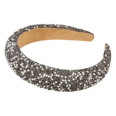 Qiyue Diamond Pearl Skull Top Headband