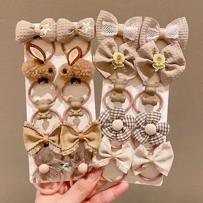 Cute Baby Hair Bands with Bow & Flowers for Girls