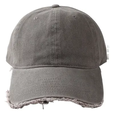 Men's Brown Peaked Cap with Light Bristle