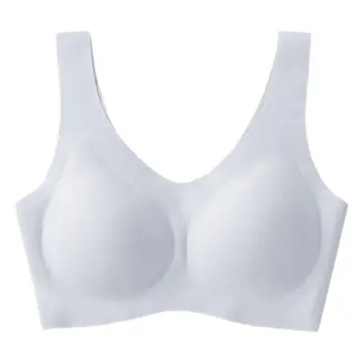 Japanese bra seamless women's underwear latex pad vest sports thin sleep bra ice silk bra push up