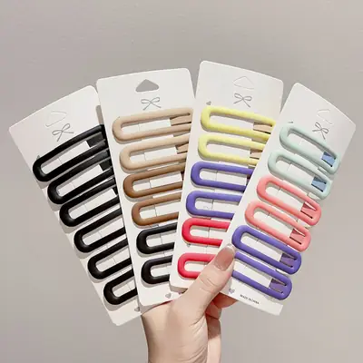 Large Brown Frizz Control Hair Clips for Girls