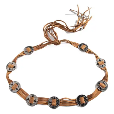 New Western Style Inlaid Beads Belt for Women