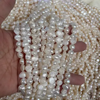Natural Freshwater Pearl Bracelet 8-9mm Two Sided Light