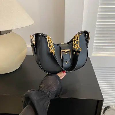 Retro Chain Shoulder Bag Women 2023 Autumn