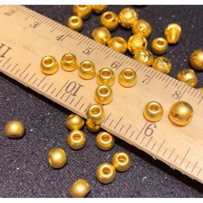 999 Pure Gold Glossy Small Beads Wholesale