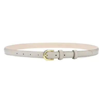 Women's Genuine Leather Belt with Gold Buckle
