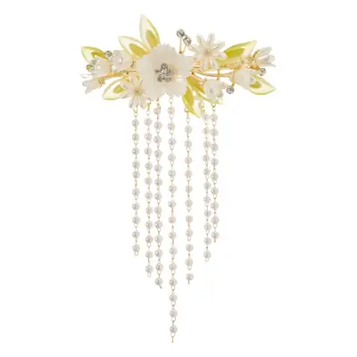 Fairy Lily Pearl Tassel Hairpin New Chinese Style