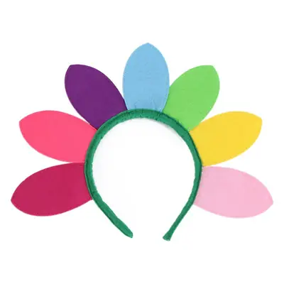 Rainbow Color Headband for Girls Party Stage Use