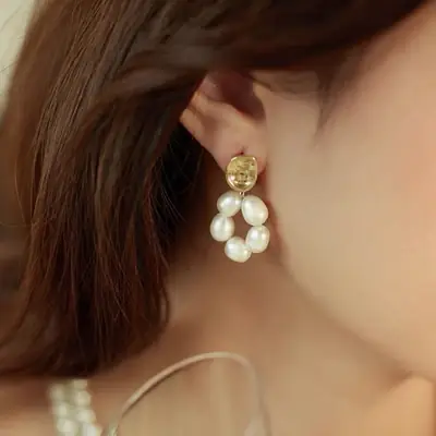 Natural Freshwater Pearl Earrings for Women