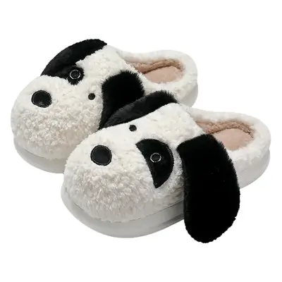 Women's Green Cartoon Slippers Winter Warm Cotton