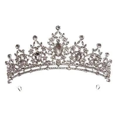 Bride Crown Red Baroque Tiara for Wedding Dress Accessories