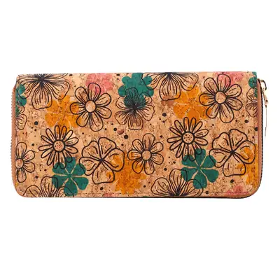 Cross-Border Bohemian Multifunctional Clutch Bag with Multiple Card Slots Wood Grain Wallet Literary Ladies Bag Card Bag Pu Small Bag