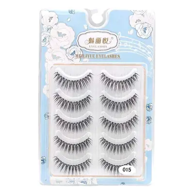 Japanese False Eyelashes 5 Pairs Transparent Stem Cartoon Natural Thick Barbie Fairy Cross