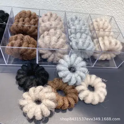 Autumn Plush Hair Pony High Elastic Rings
