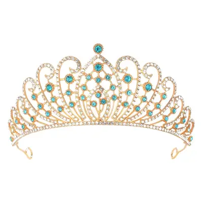 Gold Rhinestone Princess Crown for Weddings & Birthdays