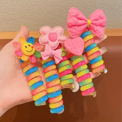 Cute Flower Hair Band for Girls with Colorful Buttons