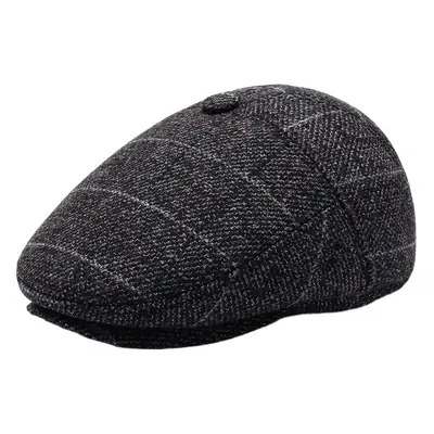 New British Vintage Men's Plaid Ear Protectors Cap