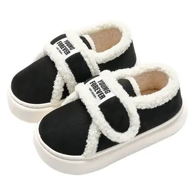 Women Winter Cotton Slippers Warm Non-Slip Heel