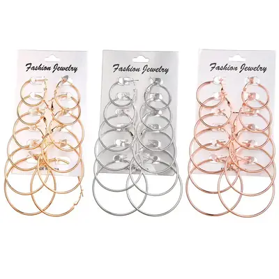 Gold Plated Multi Layer Earrings for Women