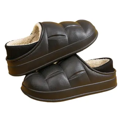 White EVA Petal Cotton Slipper for Men Women Winter Warm