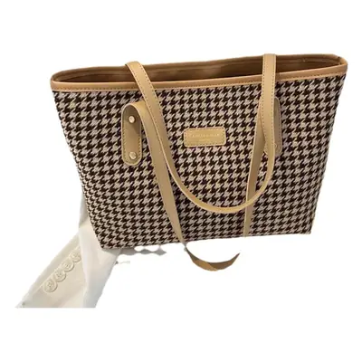 Houndstooth Shoulder Bag 2025 Women Large Capacity
