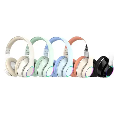 Over-Ear Bluetooth Headphones with RGB Lights
