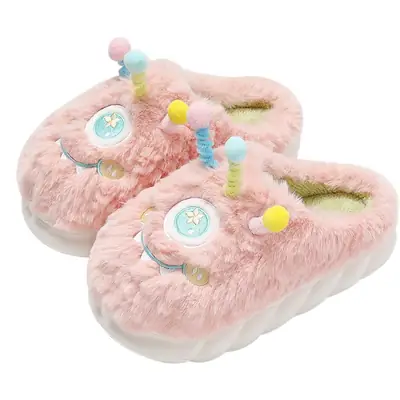 Whale Flavored Winter Plush Slippers for Women