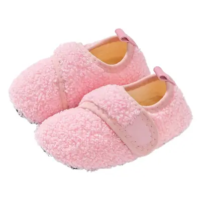 Parent-Kids Floor Shoes, Autumn and Winter Thickeneded Kidsren's Cotton Slippers, Cool and Non-Slip Toddler Soft-Soled Couple's Velvet Floor Socks