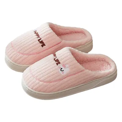 In-Stock Cotton Slippers for Women, Autumn and Winter Indoor Non-Slip Thick-Soled Warm Soft-Soled Fur Slippers, Maternity Slippers