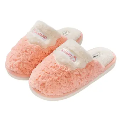 Women Pink Fleece Slippers Warm Indoor Autumn Winter
