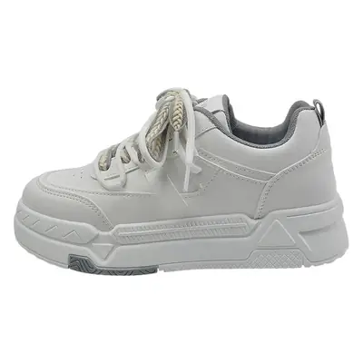 Women Thick-Soled White Casual Sports Sneakers 2025