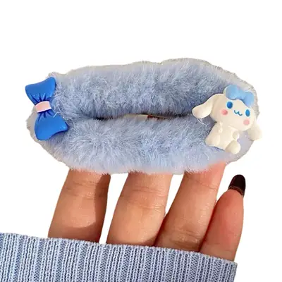 Plush Blue Yugui Hairpin for Girls