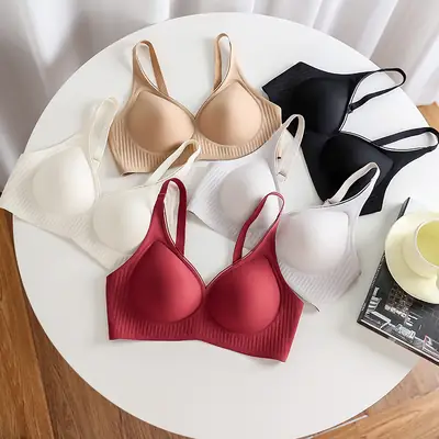 Y63 Jelly Gel Soft Support Fishnet Lace Bra Adjustable Lift Bra Breathable Soft Support Ultra-Soft