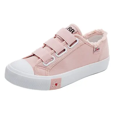 2024 Spring and Autumn New elastic band canvas shoes women's all-match casual student board shoes slip-on breathable lazy shoes