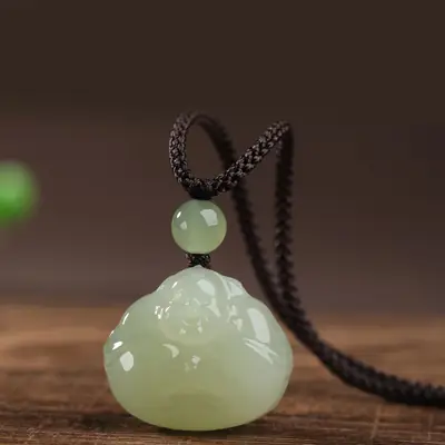 Afghan Jade Buddha Necklace Sunny Water Light