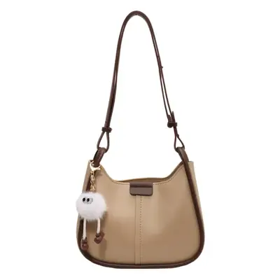 Korean Style Brown Leather Shoulder Bag for Women