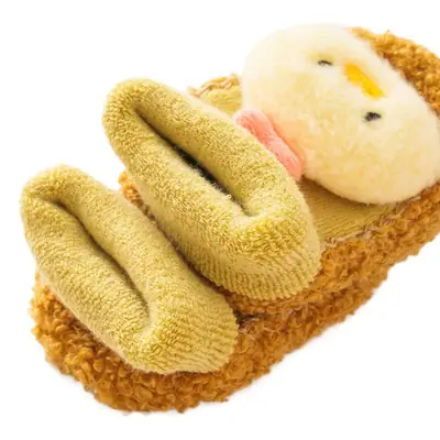 Baby Fleece Floor Socks Green Cartoon Newborn