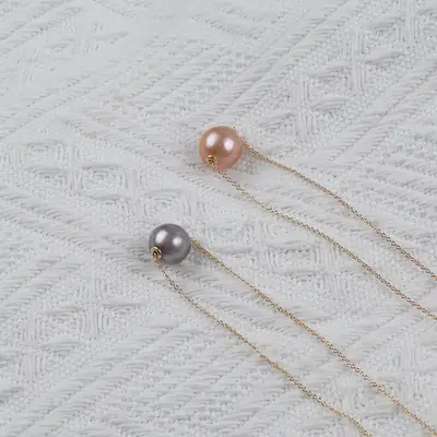 Natural Freshwater Pearl Pendant Necklace with Strong Light