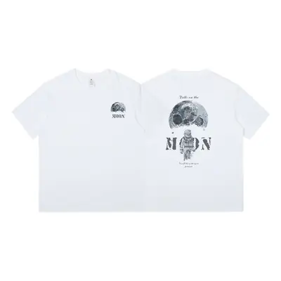 Men's Cartoon Printed Pure Cotton T-Shirt Black