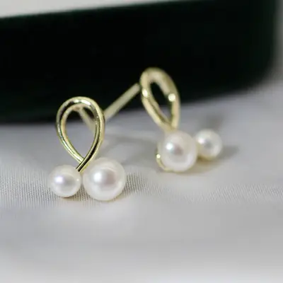S925 Silver Pearl Earrings Light Board Size