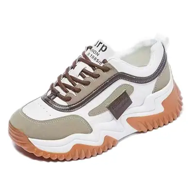 Women's Mori Style Platform Sneakers Brown White