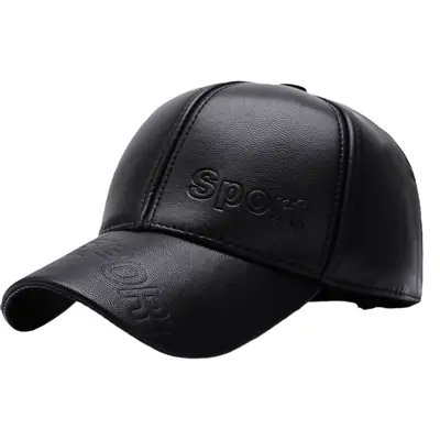 Men's Black Fleece Cycling Cap Winter Sport Cap